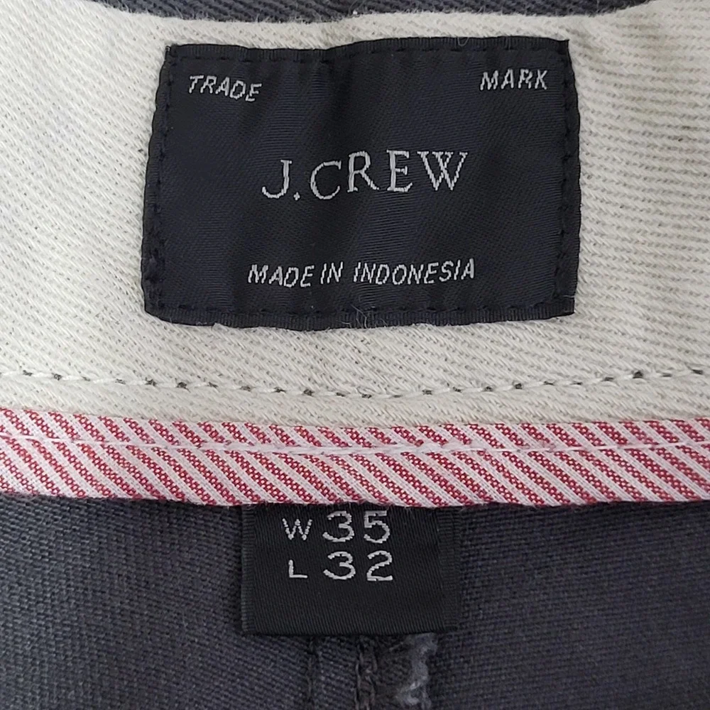 J.Crew 770 Straight Chino Pants Mens 35x32 Fits 35x30 Grey Stretch Twill